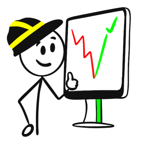 LYIT Character Bob Monitoring Stock Levels Hand-drawn stick figure character “Bob” sitting at a computer, monitoring part quantities using the LYIT system, representing easy inventory tracking and visibility